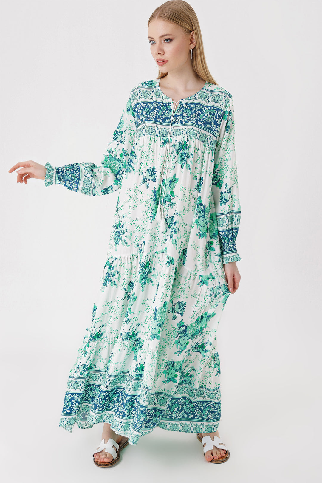 Bigdart 1947 Robe longue à motifs - Vert