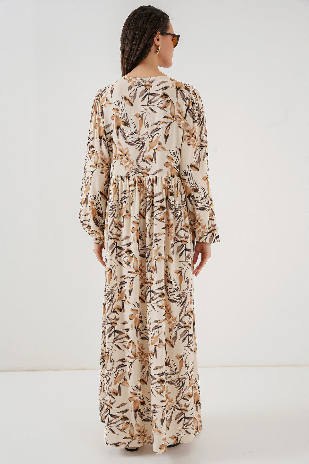 Bigdart 1947 Robe longue à motifs - Beige