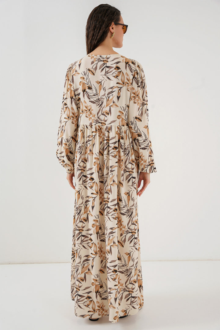 Bigdart 1947 Robe longue à motifs - Beige
