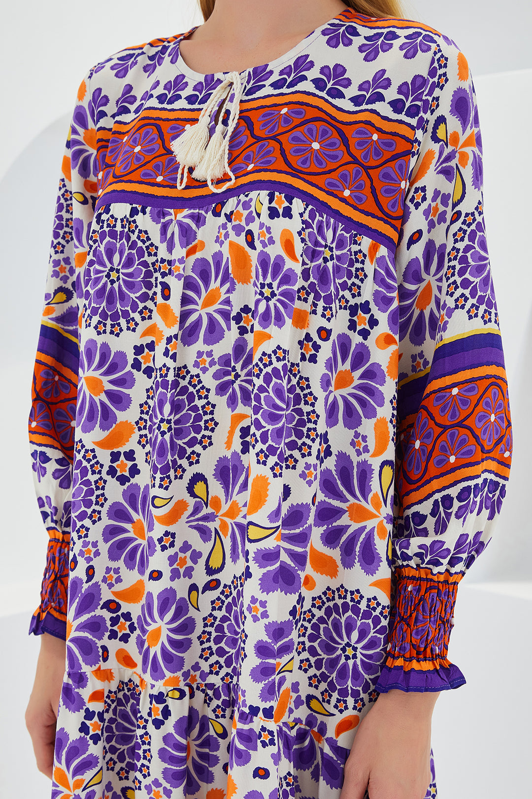 Bigdart Robe Longue en Viscose à Motifs Terre Cuite Violet Femme 1947