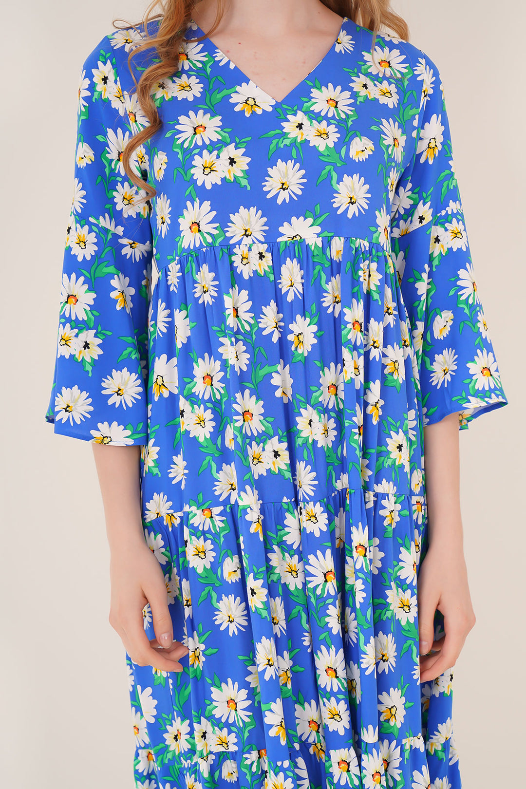 Bigdart Robe 1959 en viscose à motifs - Bleu roi