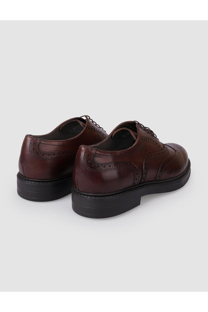Cabani Shoes Chaussures de ville pour hommes en cuir véritable marron 100% - Marron