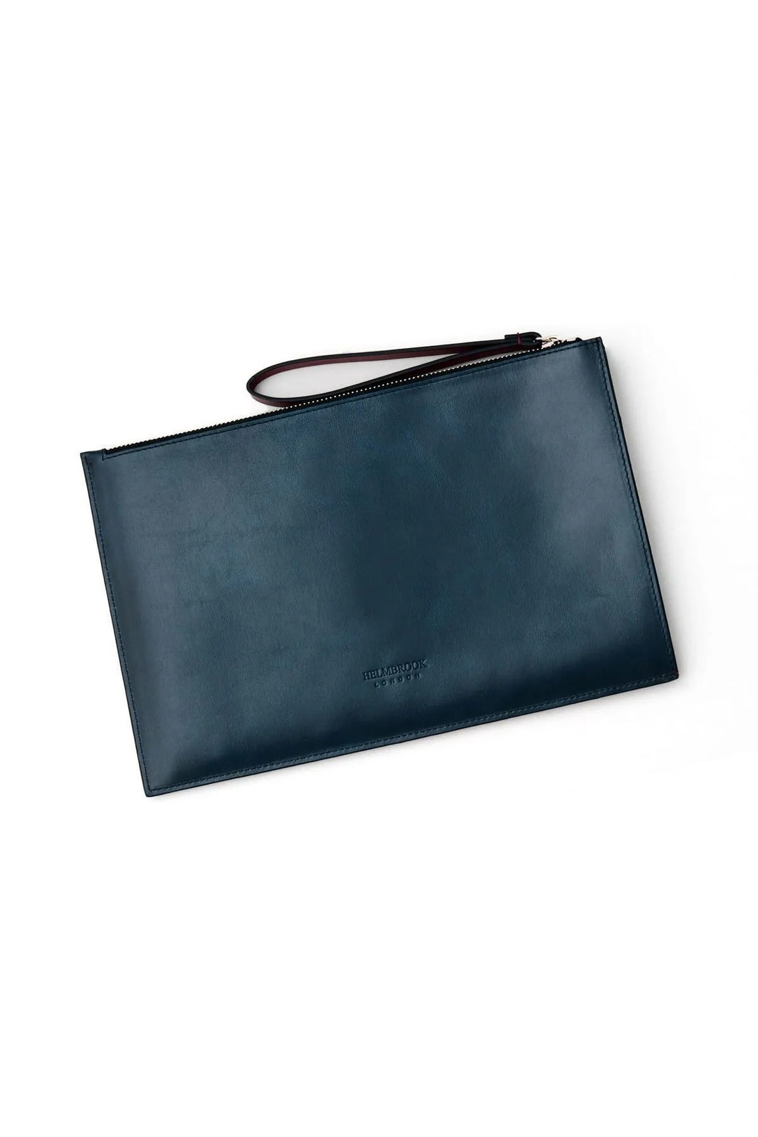 helmbrook Sac pour femme en cuir bleu marine avec fermeture éclair Rfid Shielded Portfolio de Beverly avec poche