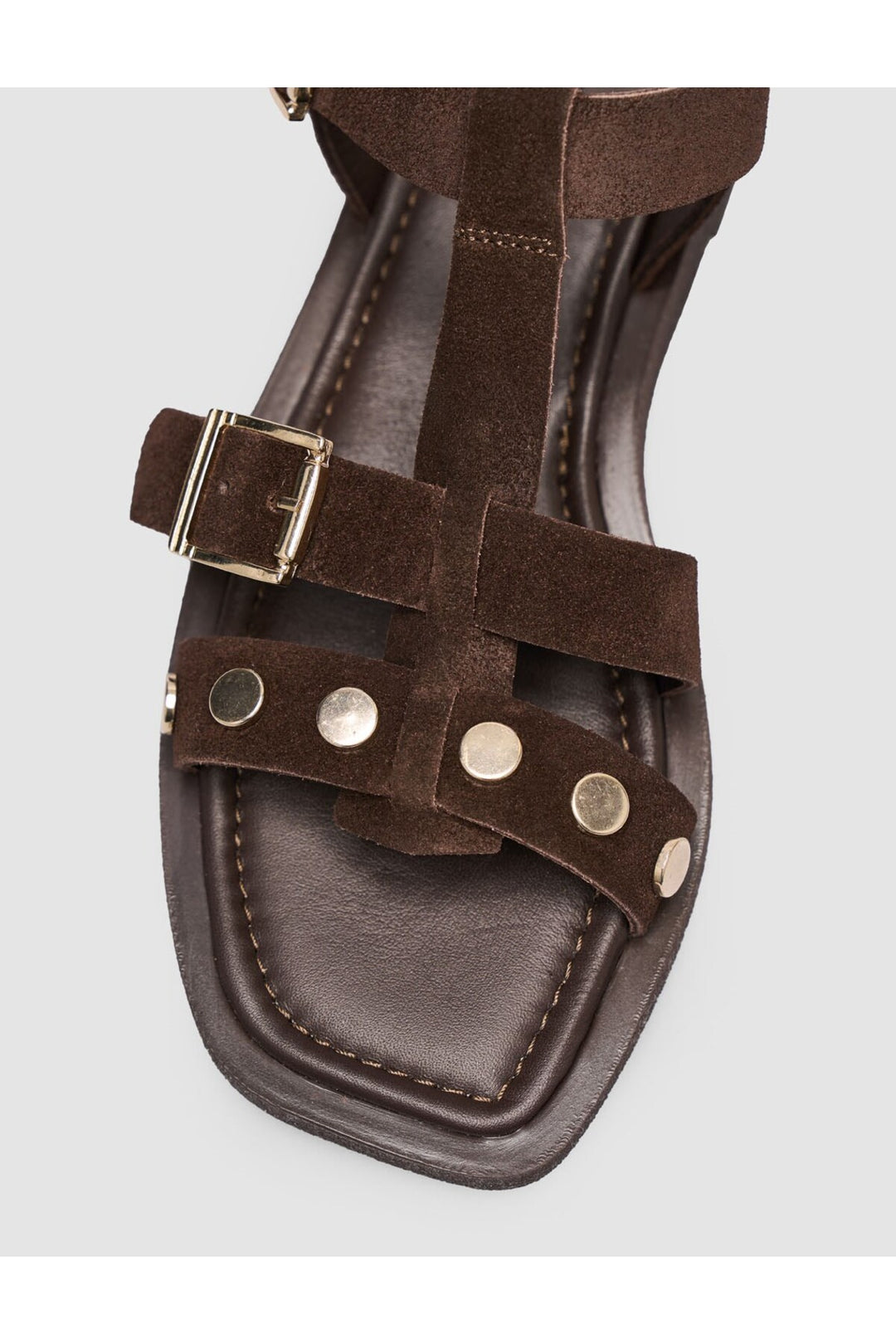 Cabani Shoes Sandales pour femmes en cuir véritable marron - Multicolore