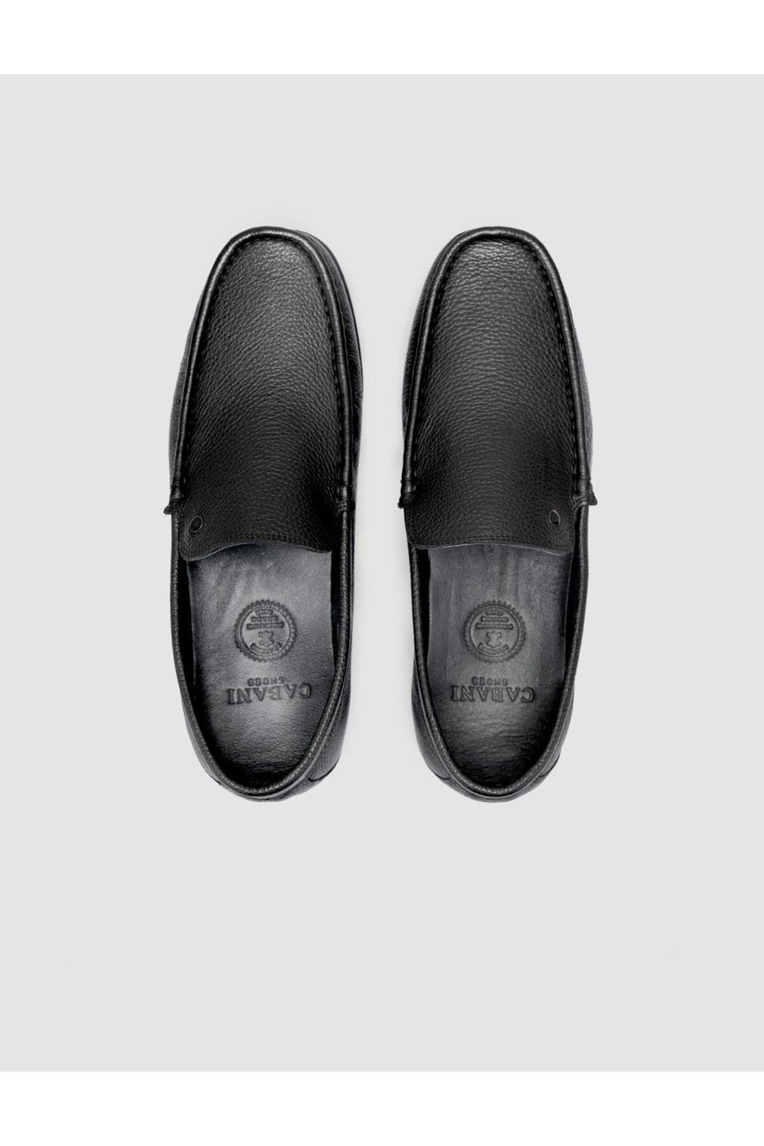 Cabani Shoes Chaussures de ville pour hommes en cuir véritable noir 100% - Noir