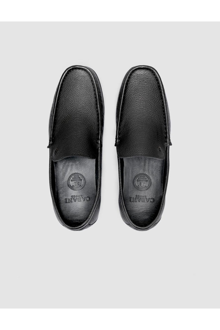 Cabani Shoes Chaussures de ville pour hommes en cuir véritable noir 100% - Noir