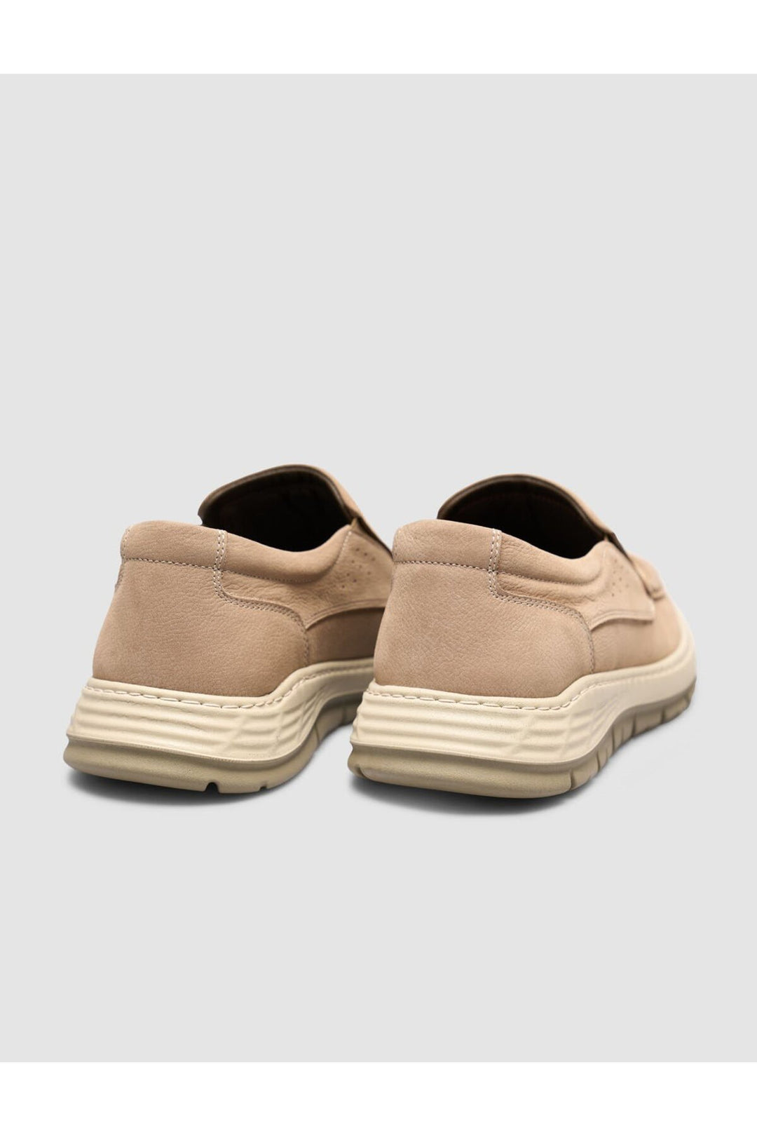 Cabani Shoes Mocassins pour hommes en cuir véritable couleur sable - Vison