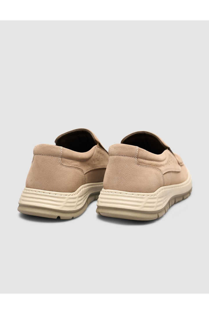 Cabani Shoes Mocassins pour hommes en cuir véritable couleur sable - Vison