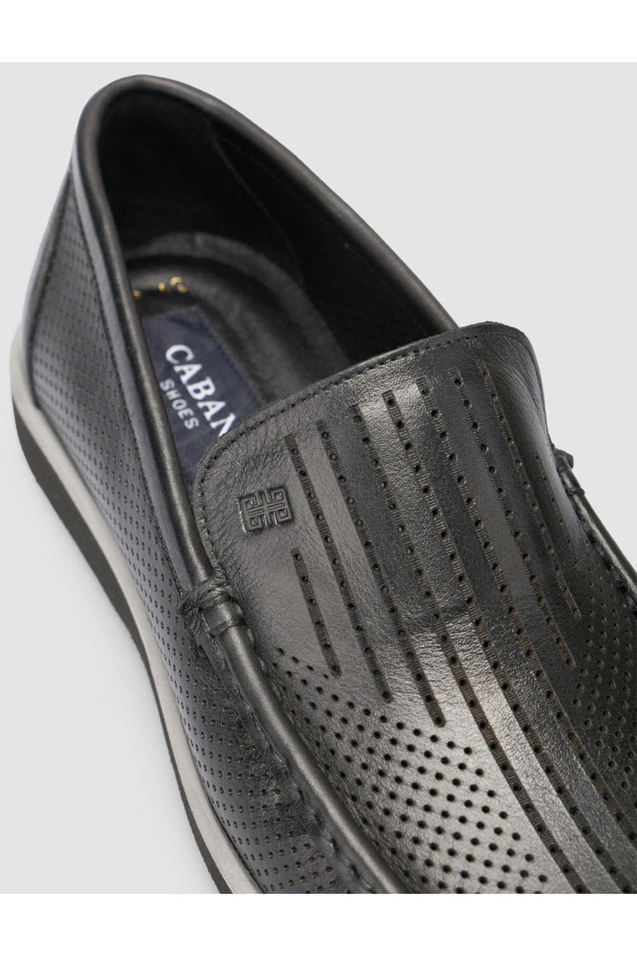 Cabani Shoes %100 Cuir véritable Noir Mocassins pour hommes - Multicolore