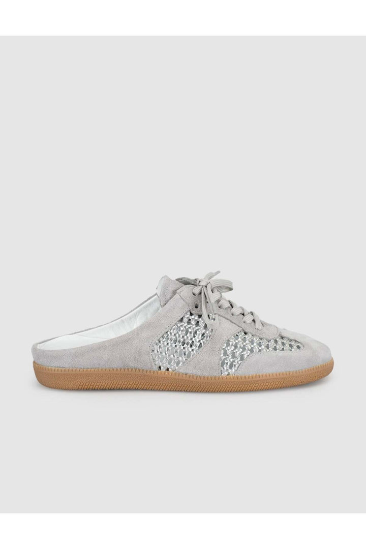 Cabani Shoes Baskets mules en cuir suédé gris pour femmes - Gris