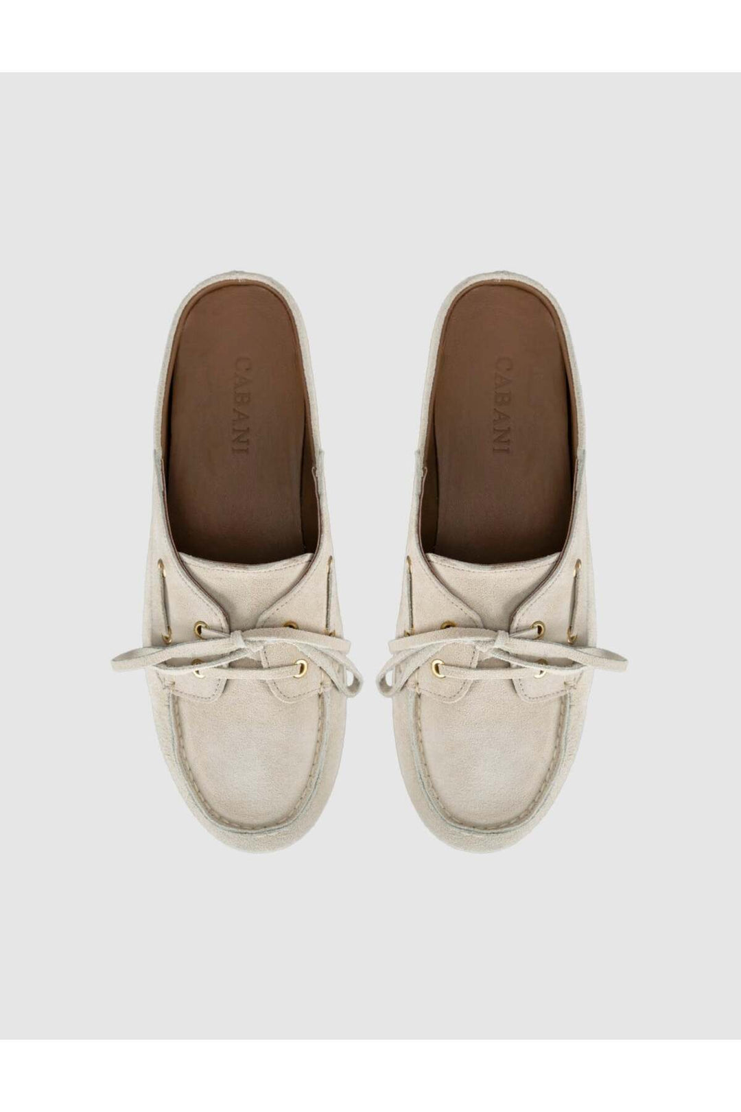 Cabani Shoes Mule loafer femme en suède beige - Multicolore