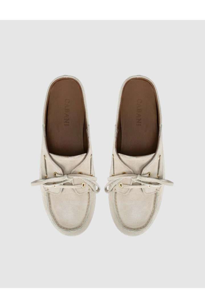 Cabani Shoes Mule loafer femme en suède beige - Multicolore