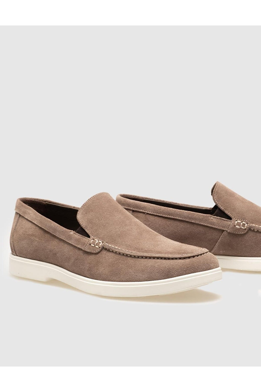 Cabani Shoes Chaussures de ville pour hommes en daim vison en cuir véritable - Vison