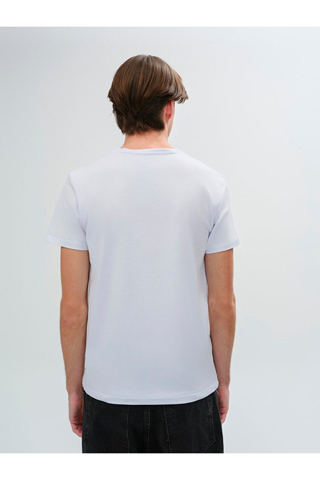 LTB T-shirt blanc à manches courtes slim Pressure avec encolure en V