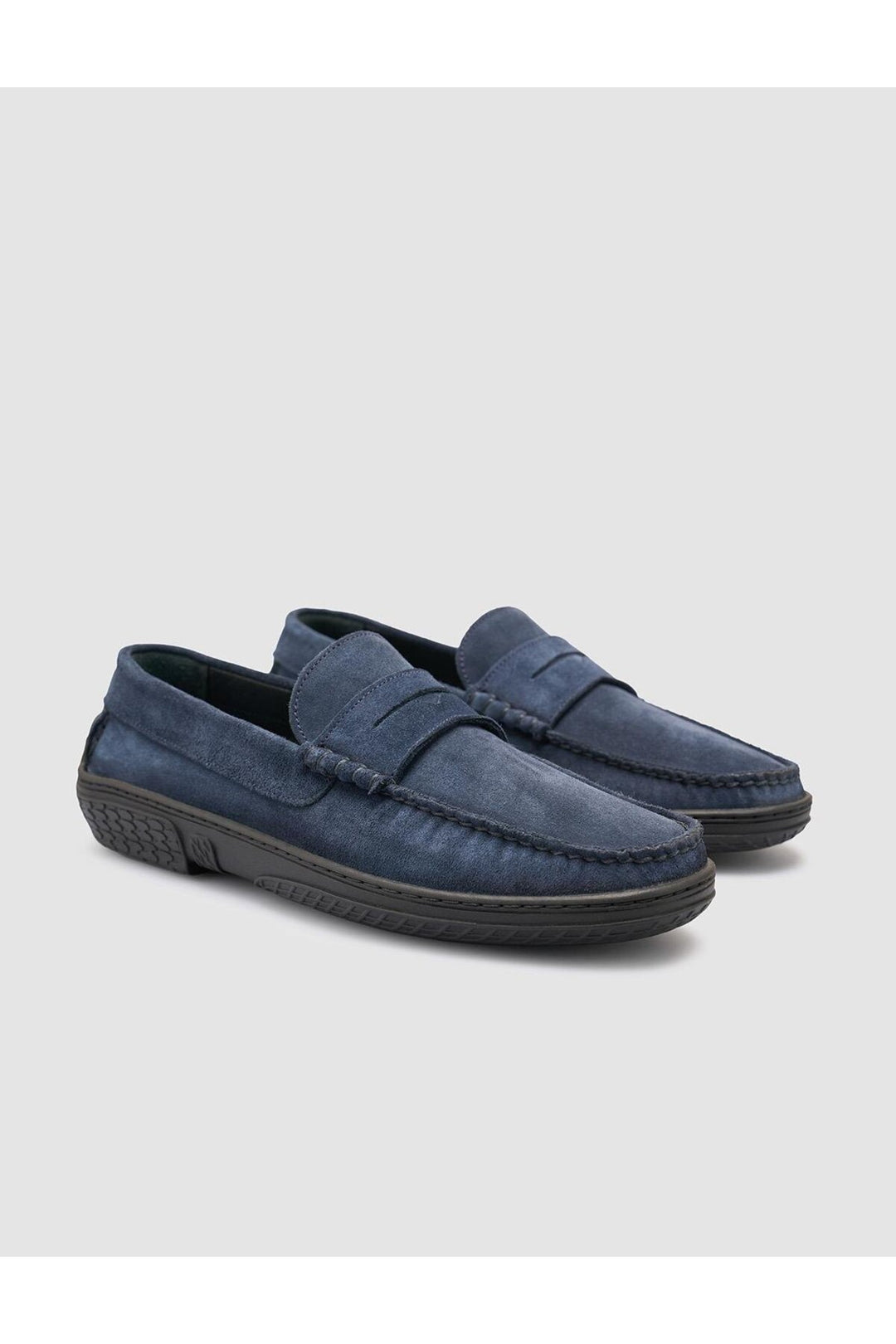 Cabani Shoes %100 Cuir Véritable Bleu marine Suédé Chaussures de Ville pour Homme - Bleu marine