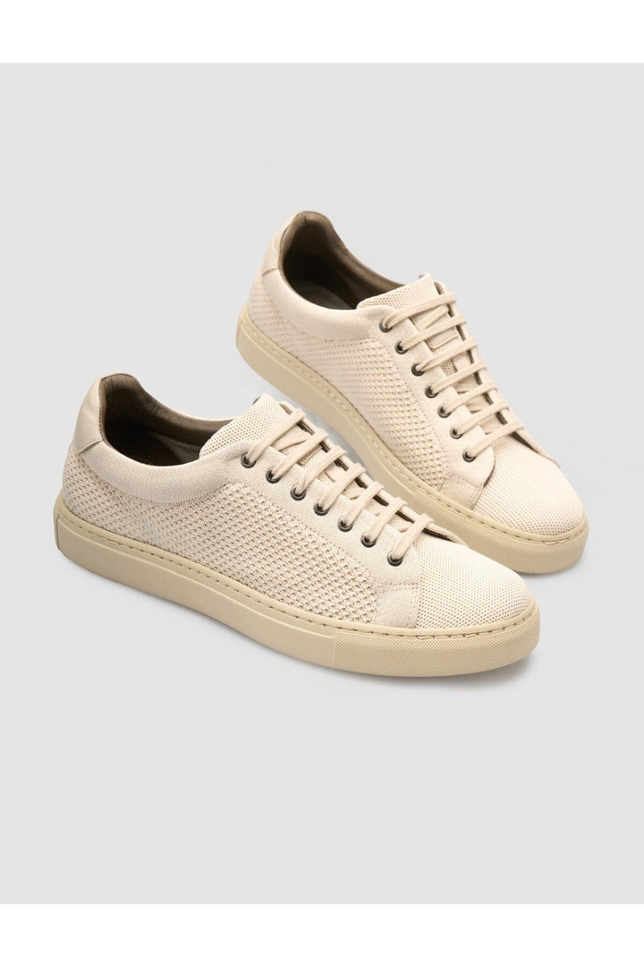 Cabani Shoes Chaussures de sport pour hommes en tricot beige avec lacets - Beige