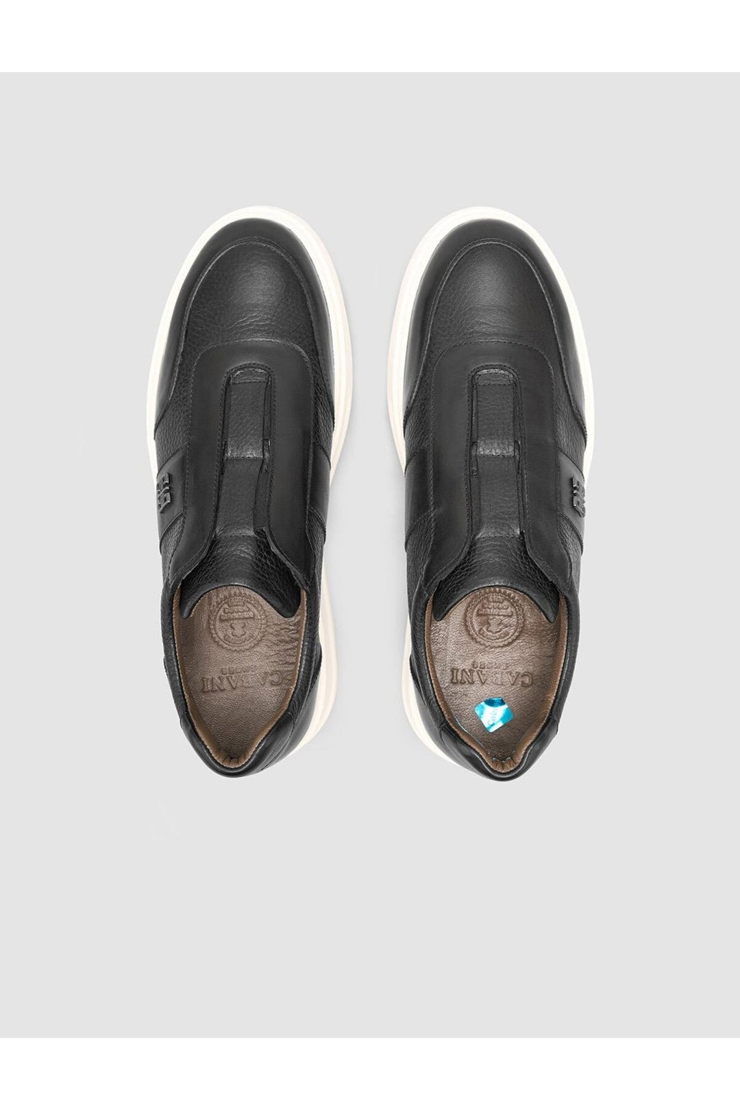 Cabani Shoes %100 Cuir véritable Chaussures de sport pour hommes noires - Noir