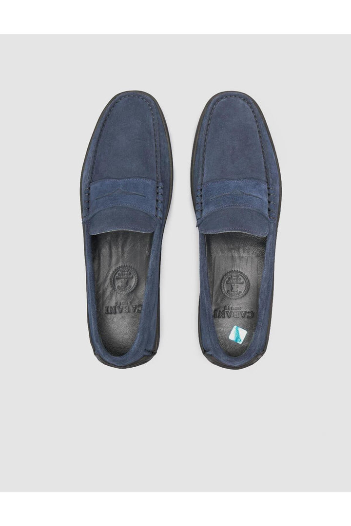 Cabani Shoes %100 Cuir Véritable Bleu marine Suédé Chaussures de Ville pour Homme - Bleu marine