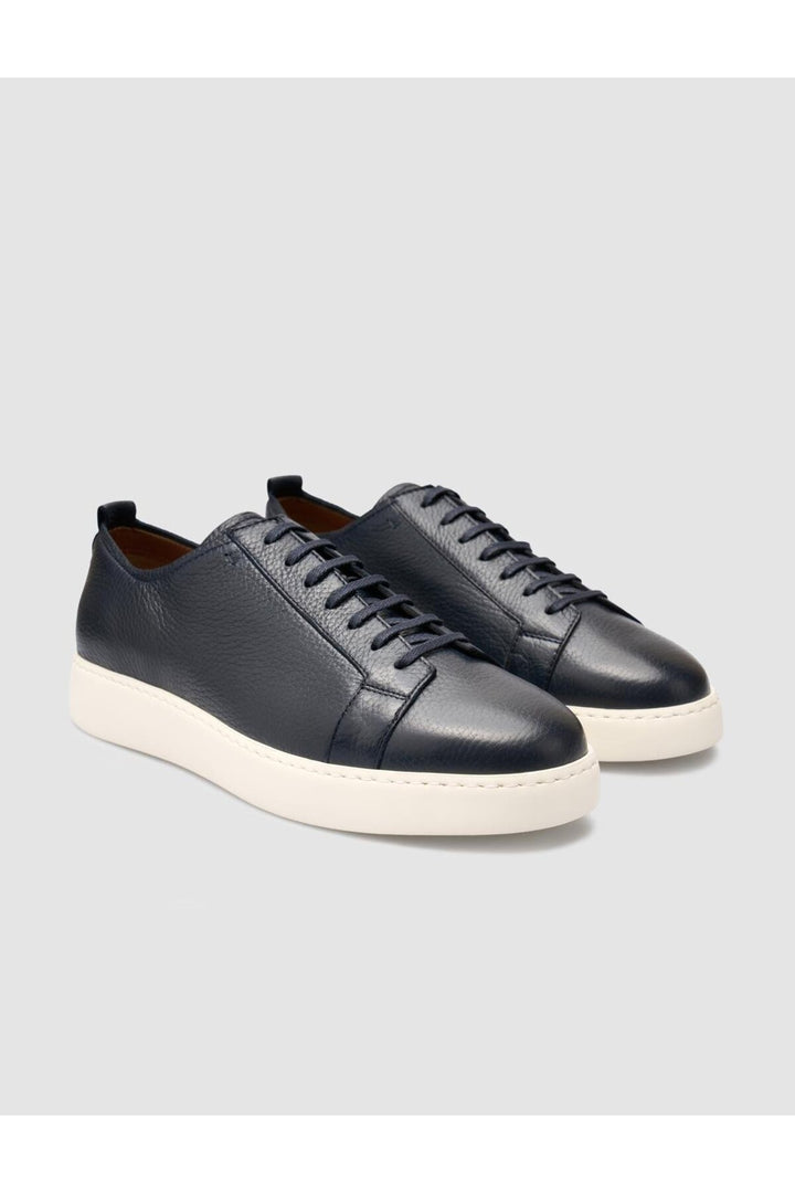Cabani Shoes %100 Cuir véritable Bleu marine Chaussures de sport pour hommes - Bleu marine