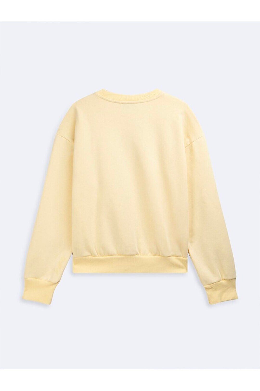 LTB Sweat-shirt crème imprimé à col zéro et manches longues