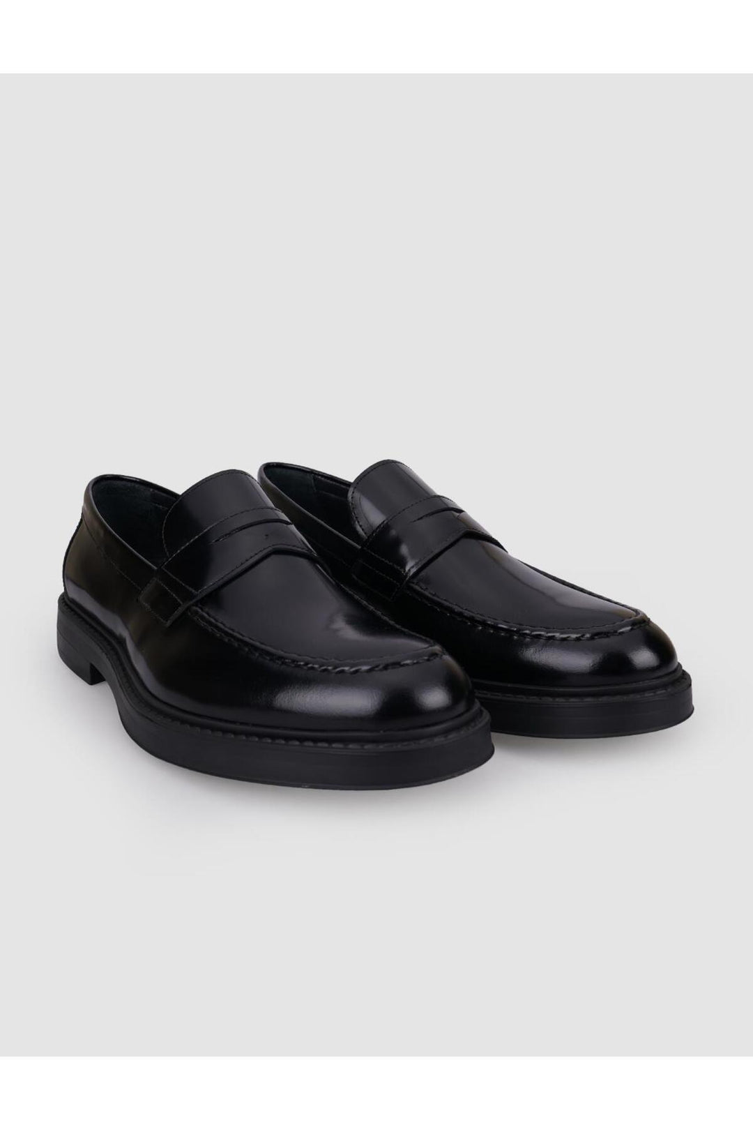 Cabani Shoes Loafer pour homme en cuir véritable noir avec détail de ceinture d'ouverture à 100% Villara. - Multicolore