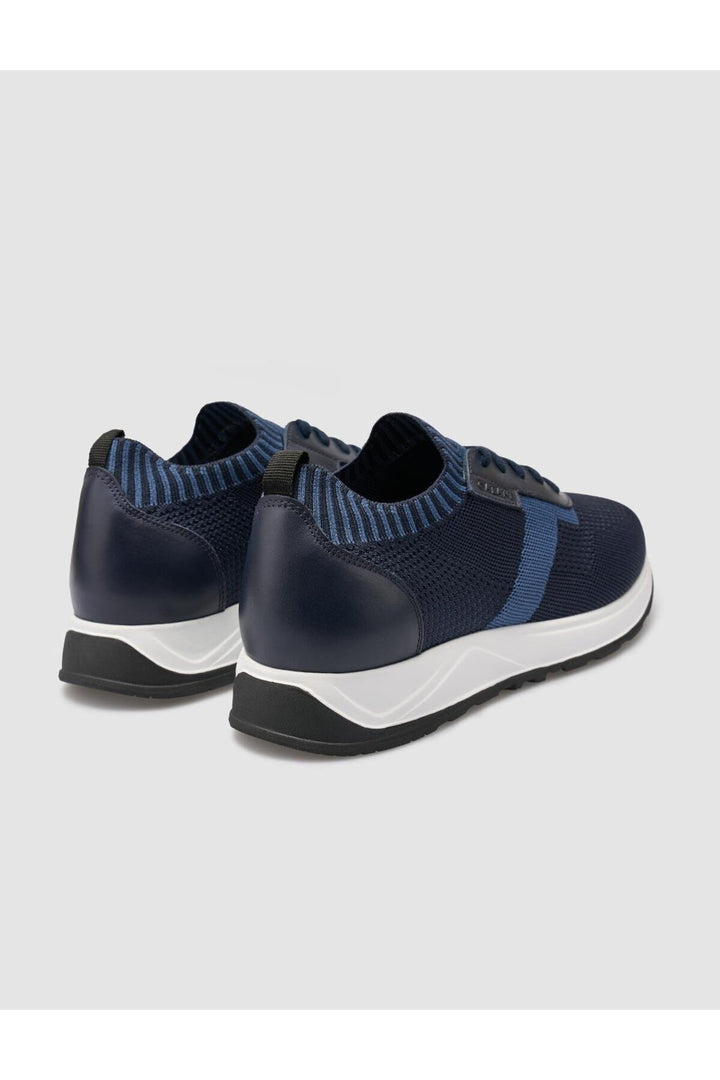 Cabani Shoes Chaussures de sport pour hommes Padova en tricot Bleu marine - Bleu marine