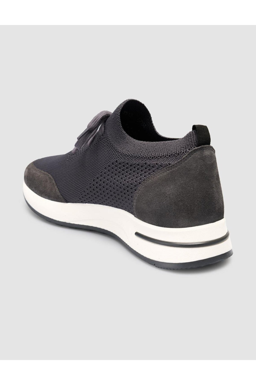Cabani Shoes Chaussures de sport pour hommes en tricot gris avec lacets - Gris