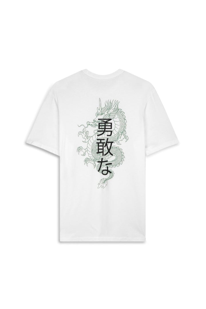 LTB T-shirt Blanc avec Imprimé au Dos Japonais - Blanc