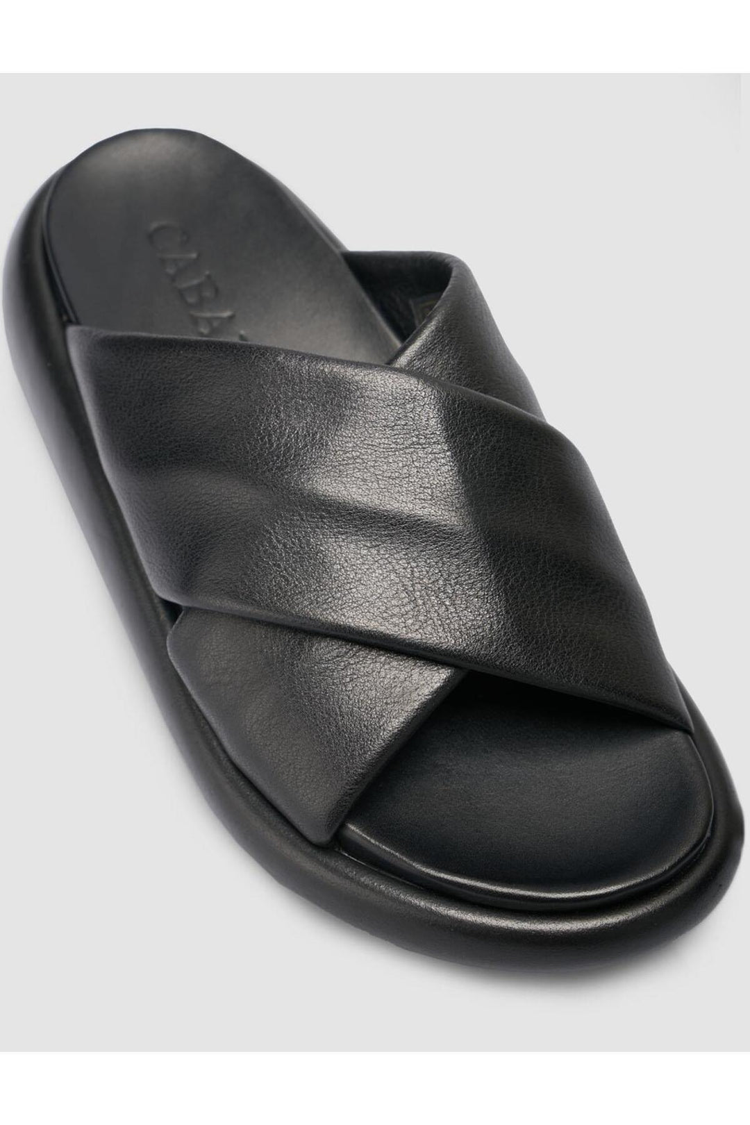 Cabani Shoes %100 Cuir véritable Sandales noires pour femmes - Noir