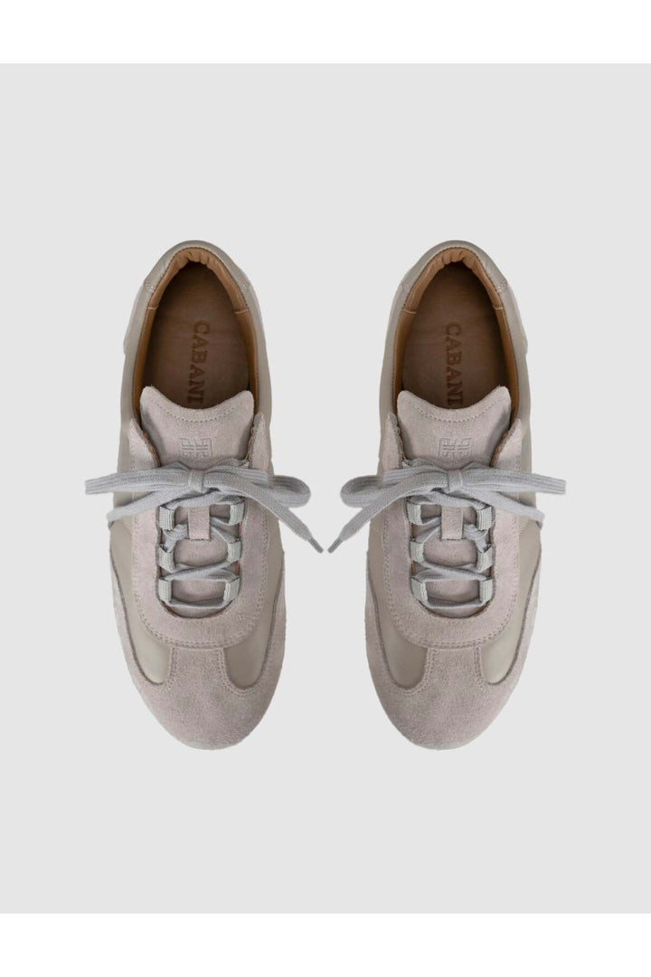 Cabani Shoes Baskets Femme en Cuir Véritable Crème - Crème
