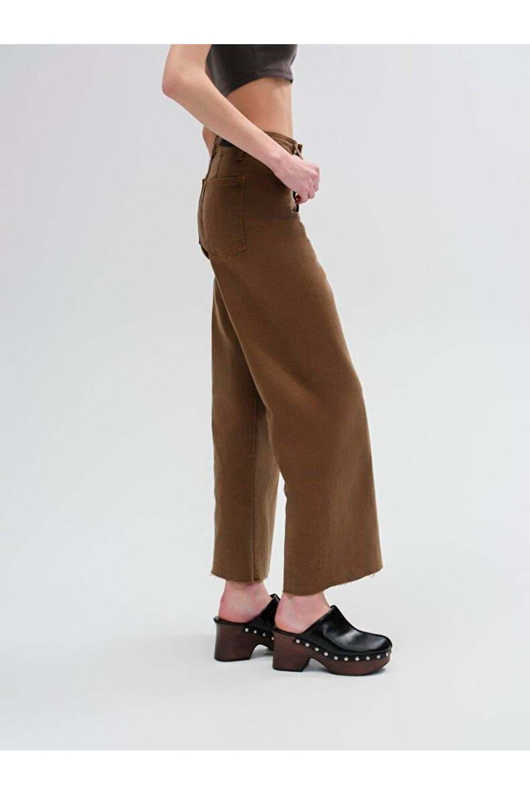 LTB Pantalon en jean taille haute à jambes larges Danelle Slate Brown 009515731515055794 - Marron rengi̇_55794