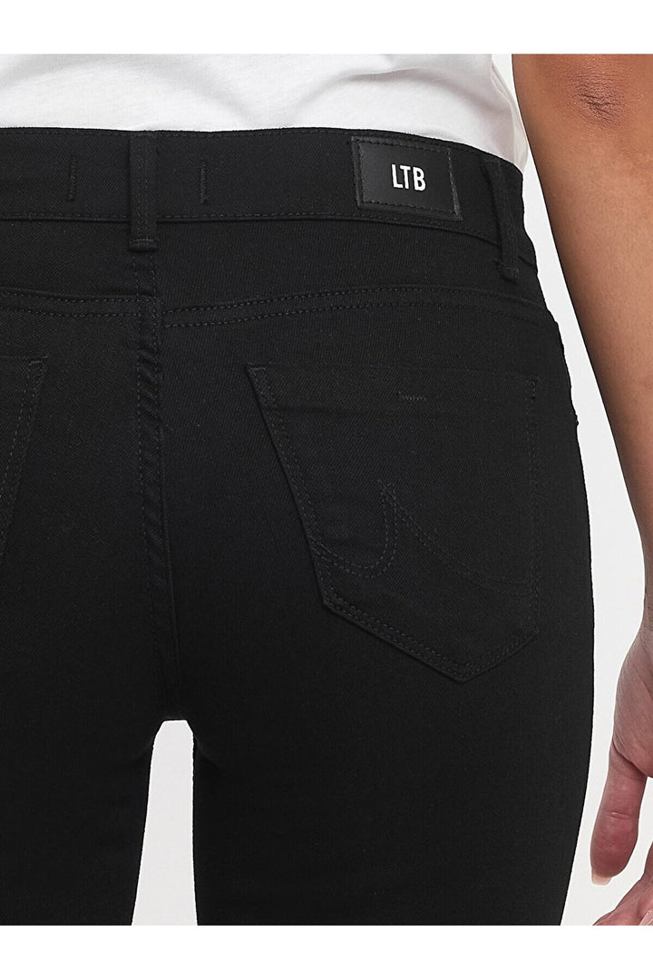 LTB Pantalon en jean taille moyenne à jambes évasées Fallon - Noir