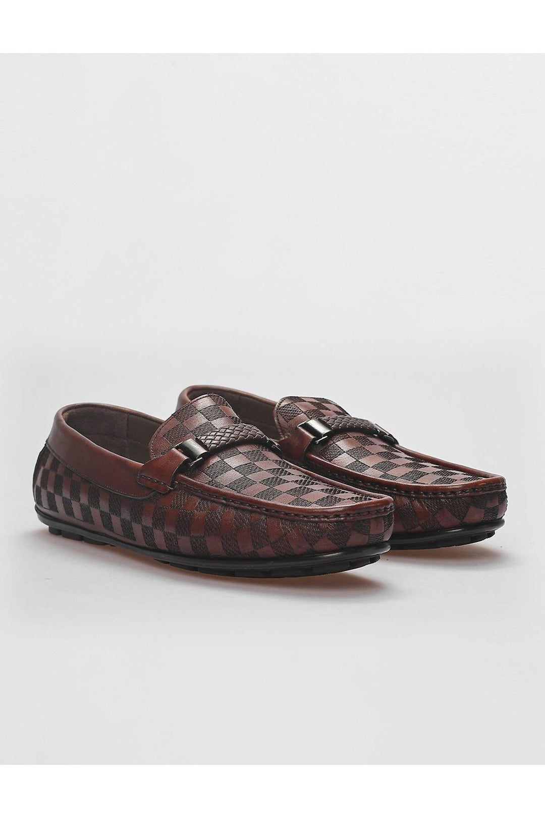 Cabani Shoes %100 Cuir Véritable Mocassins Pour Hommes Avec Détail Boucle Marron - Marron