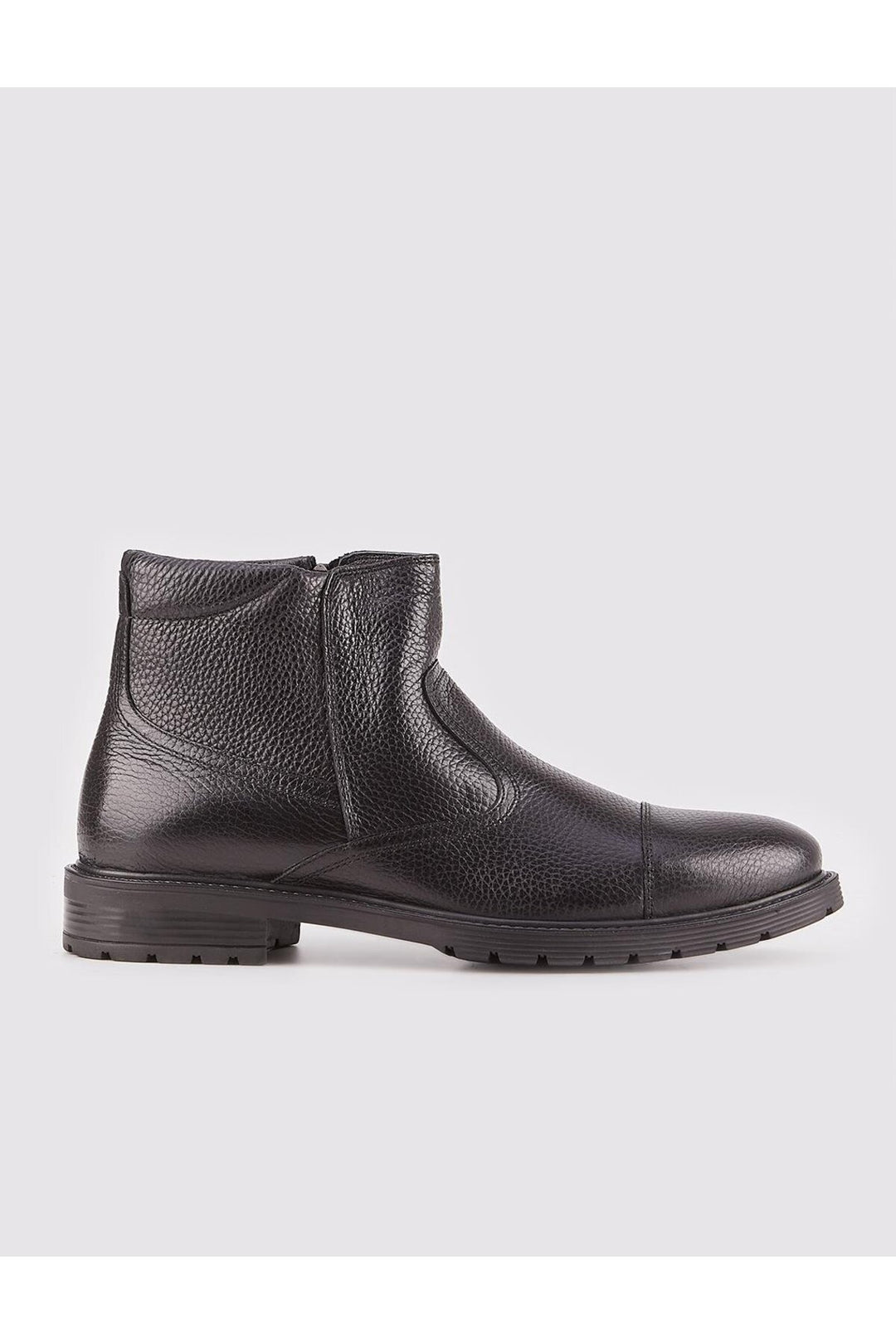 Cabani Shoes Bottines quotidiennes pour hommes en cuir véritable noir avec fermeture éclair - Multicolore