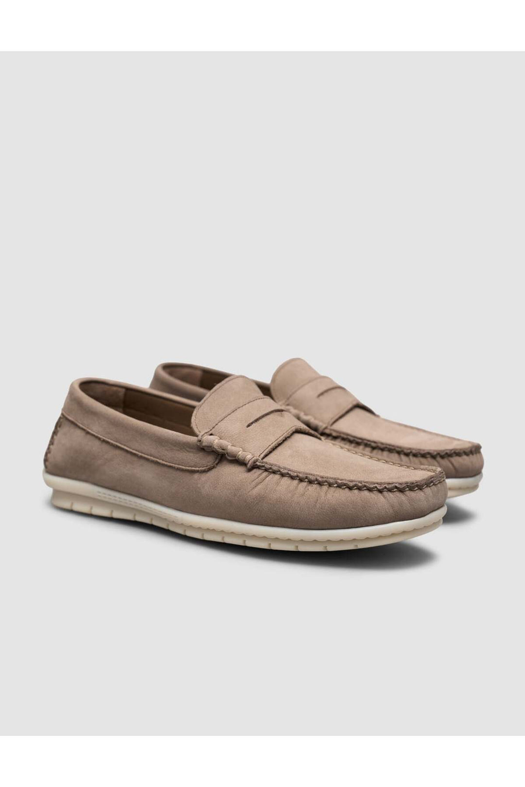 Cabani Shoes %100 Cuir véritable Mocassins en suède beige pour homme - Multicolore