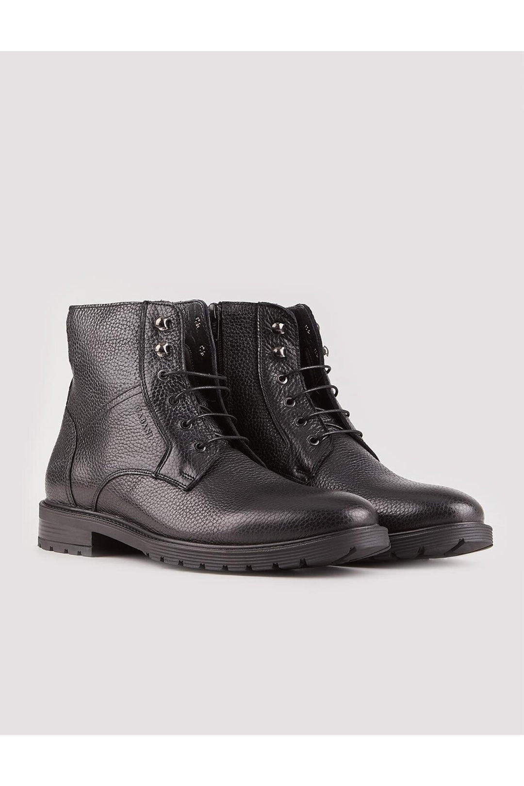 Cabani Shoes Bottines quotidiennes en cuir véritable pour homme, noires, à lacets. - Multicolore