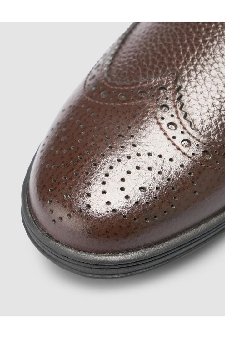 Cabani Shoes Chaussures de ville pour hommes en cuir véritable marron 100% - Marron
