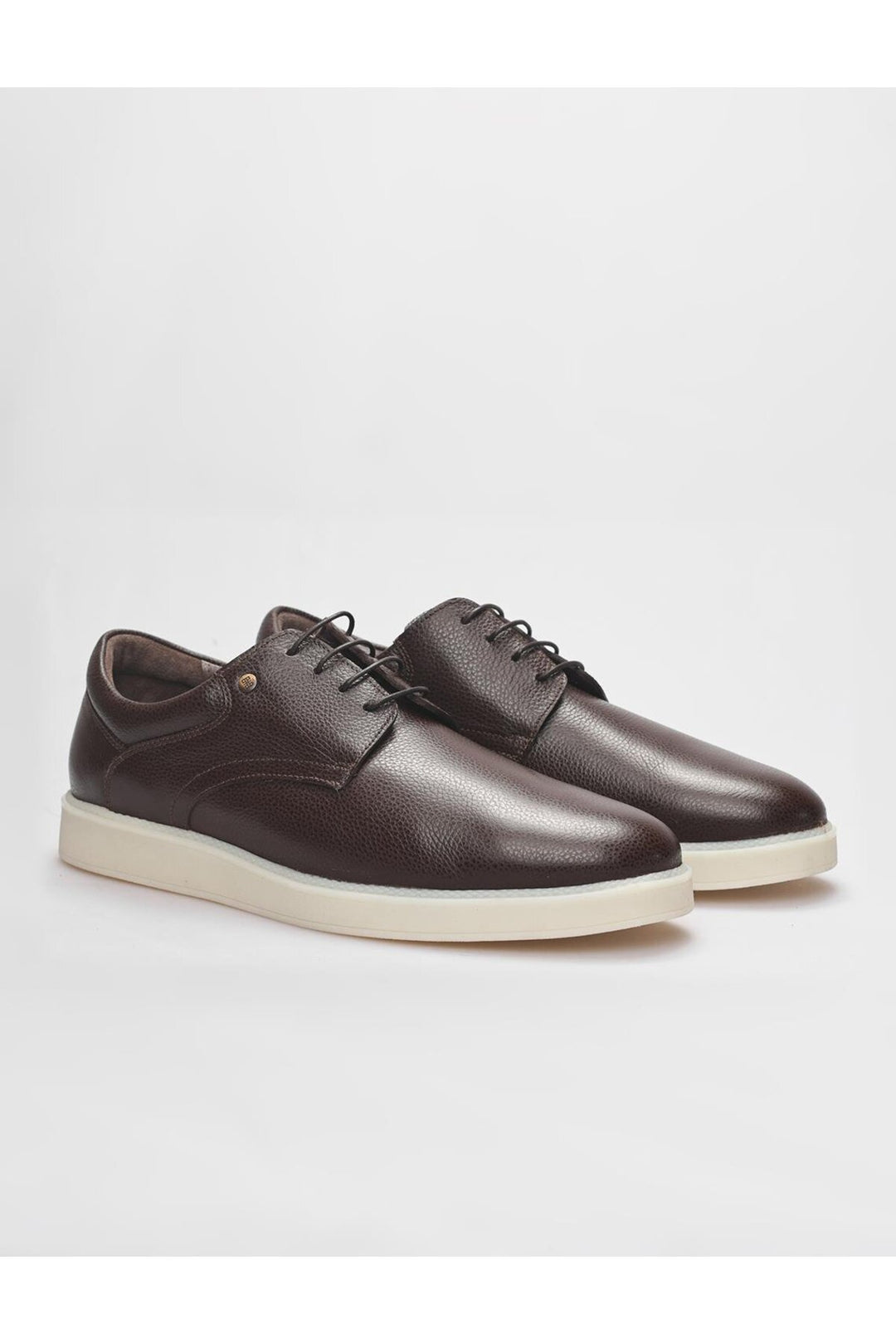 Cabani Shoes Chaussures de ville pour hommes en cuir véritable marron à lacets - Multicolore