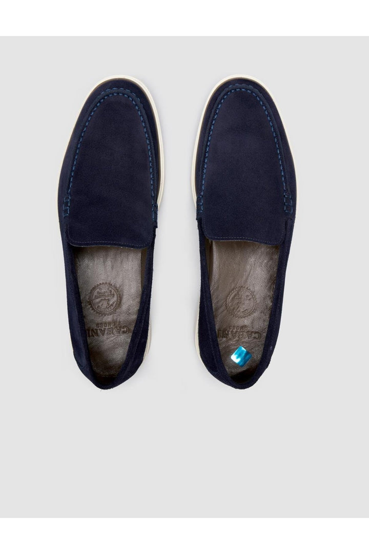 Cabani Shoes %100 Cuir Véritable Mocassins Suédés Pour Hommes Bleu Marine - Bleu marine
