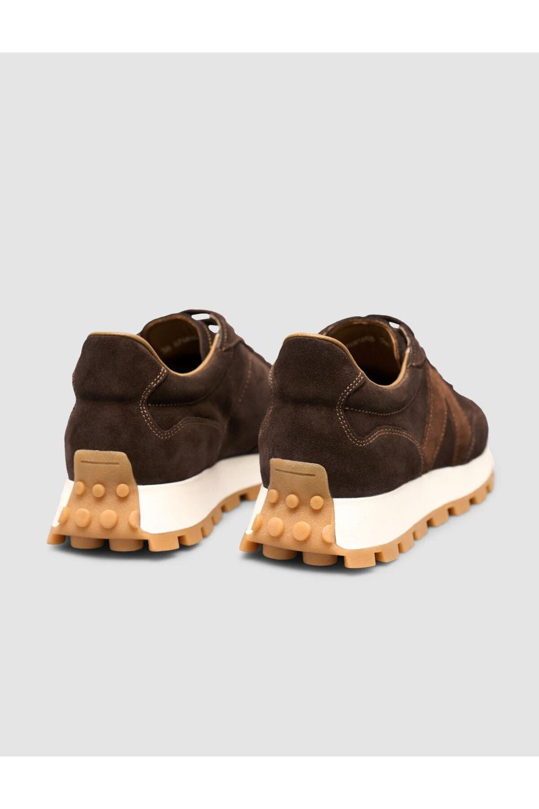 Cabani Shoes %100 Cuir Suédé Véritable Baskets Femme à Lacets Marron - Marron