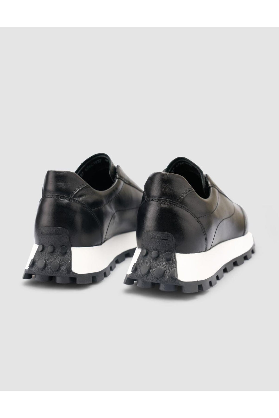 Cabani Shoes %100 Cuir Véritable Baskets Noires pour Femmes - Noir
