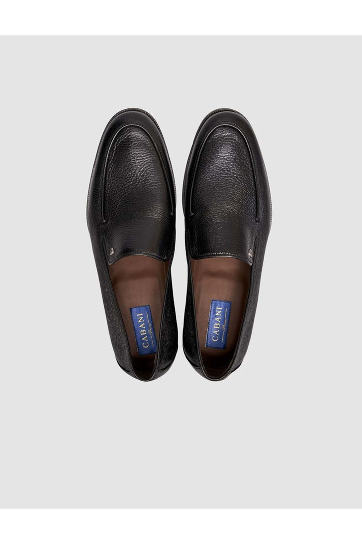 Cabani Shoes Chaussures classiques slip-on en cuir véritable noir pour homme - Multicolore