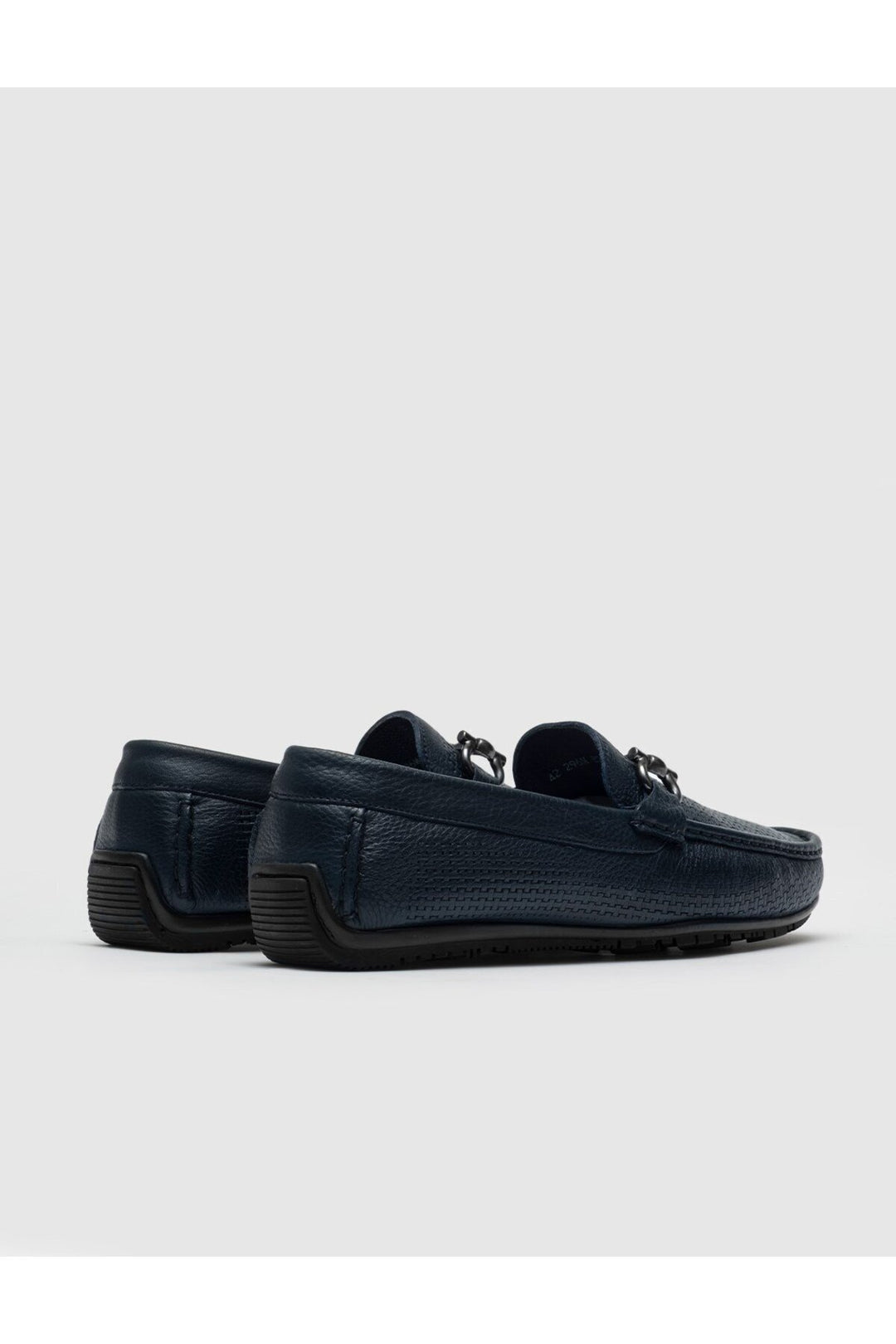 Cabani Shoes Mocassins pour hommes en cuir véritable bleu marine - Bleu marine