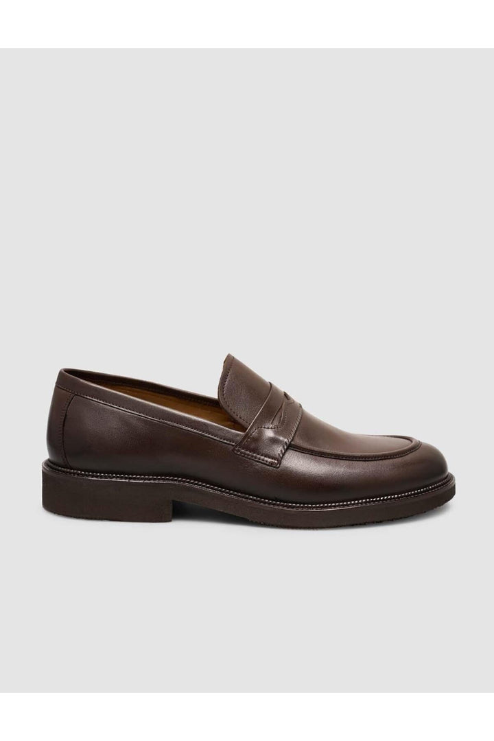 Cabani Shoes %100 Cuir véritable Chaussures mocassins classiques pour hommes en Brun - Marron