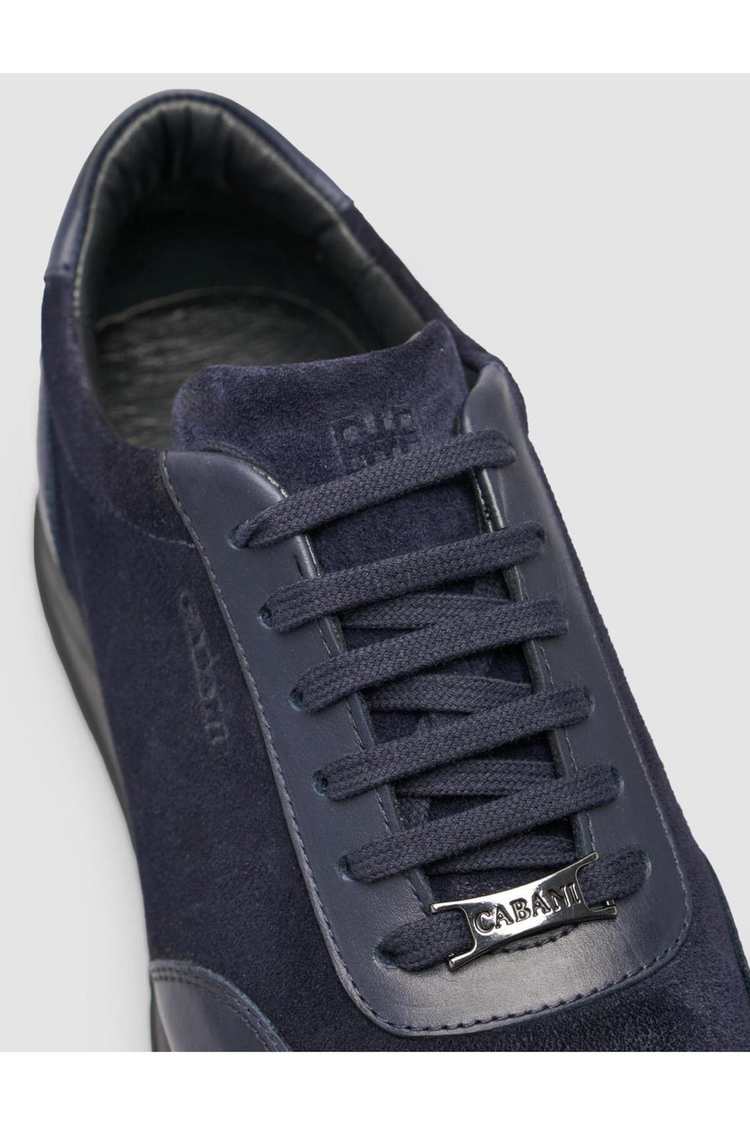 Cabani Shoes %100 Cuir véritable Bleu marine Chaussures de sport pour hommes avec détails en daim - Bleu marine