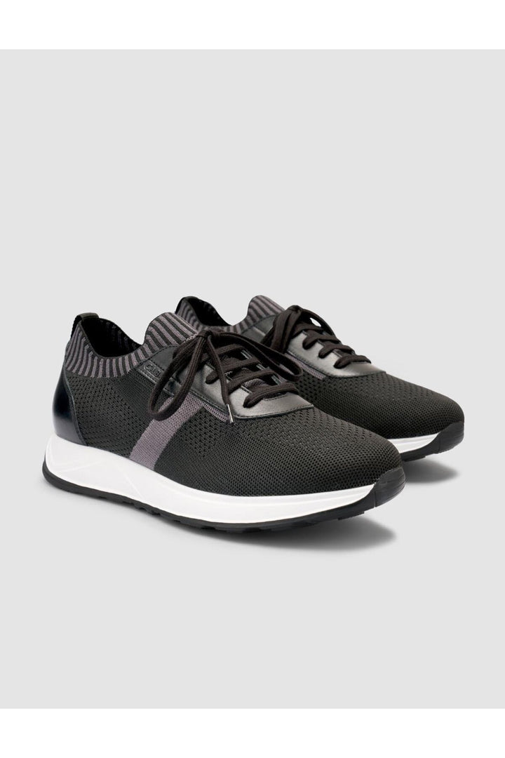 Cabani Shoes Chaussures de sport pour hommes Padova en tricot noir - Noir