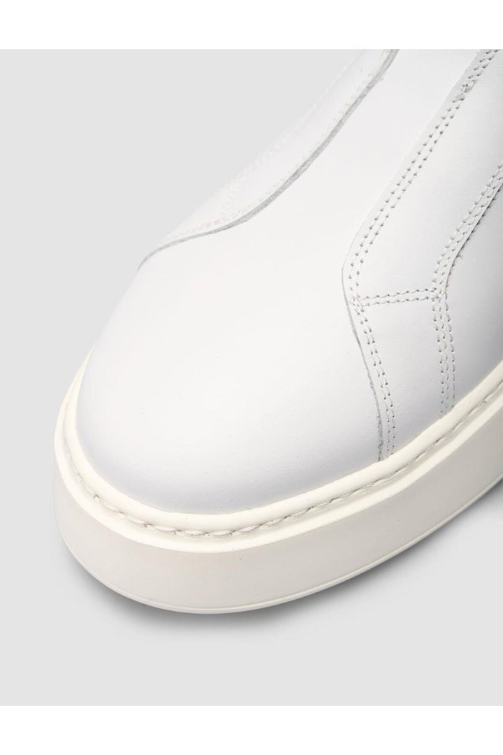 Cabani Shoes %100 Cuir véritable Baskets hommes blanches unies - Blanc