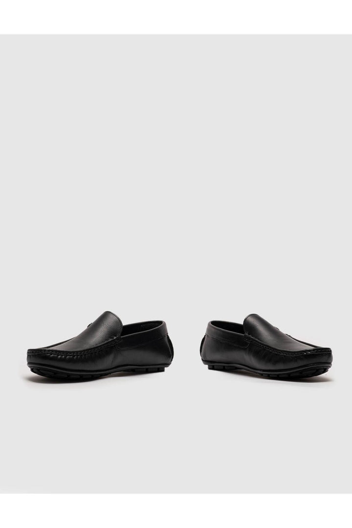 Cabani Shoes Mocassin homme en cuir véritable noir - Noir