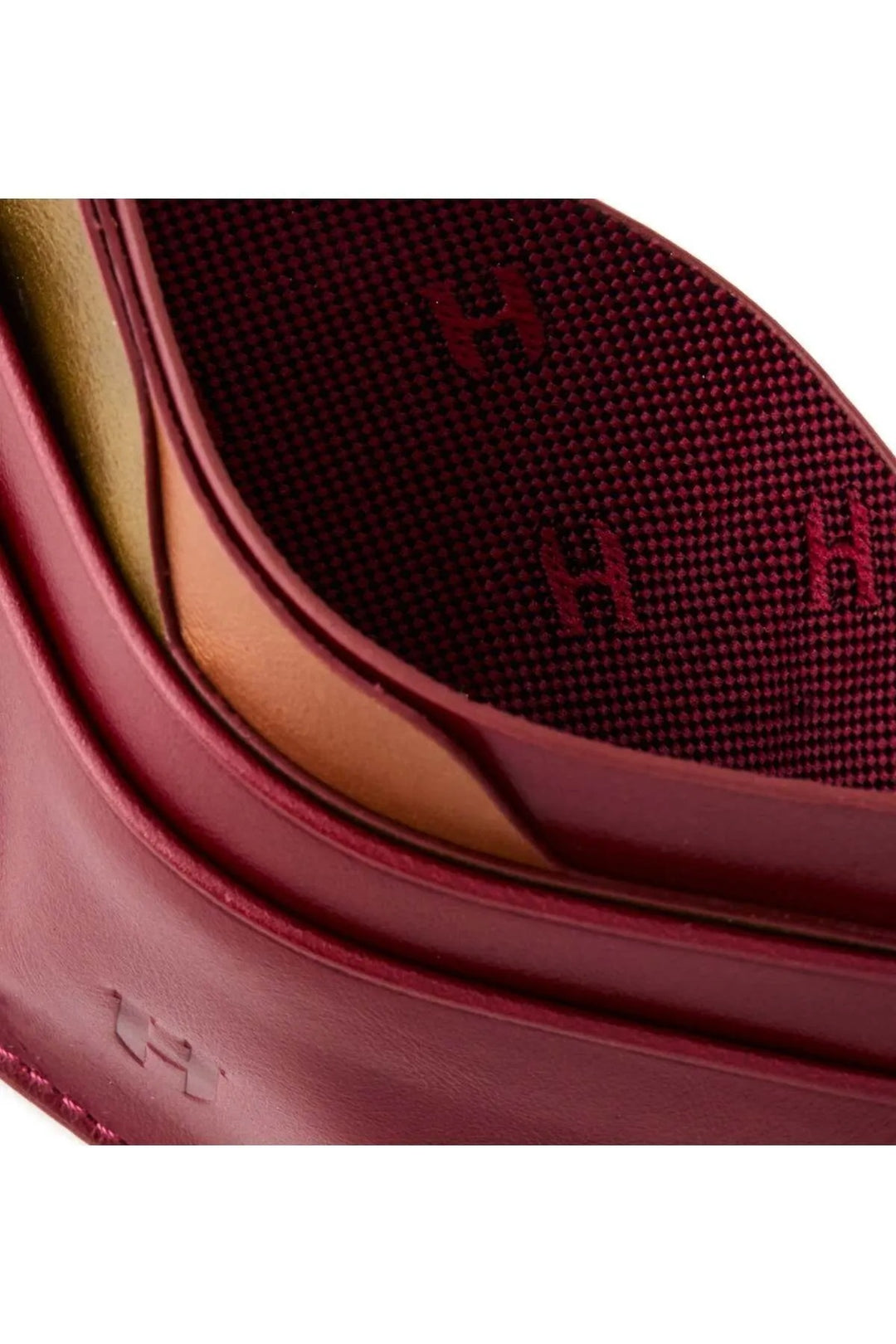 helmbrook Porte-cartes mince en cuir véritable pour homme avec protection RFID Elton Claret Red Plus