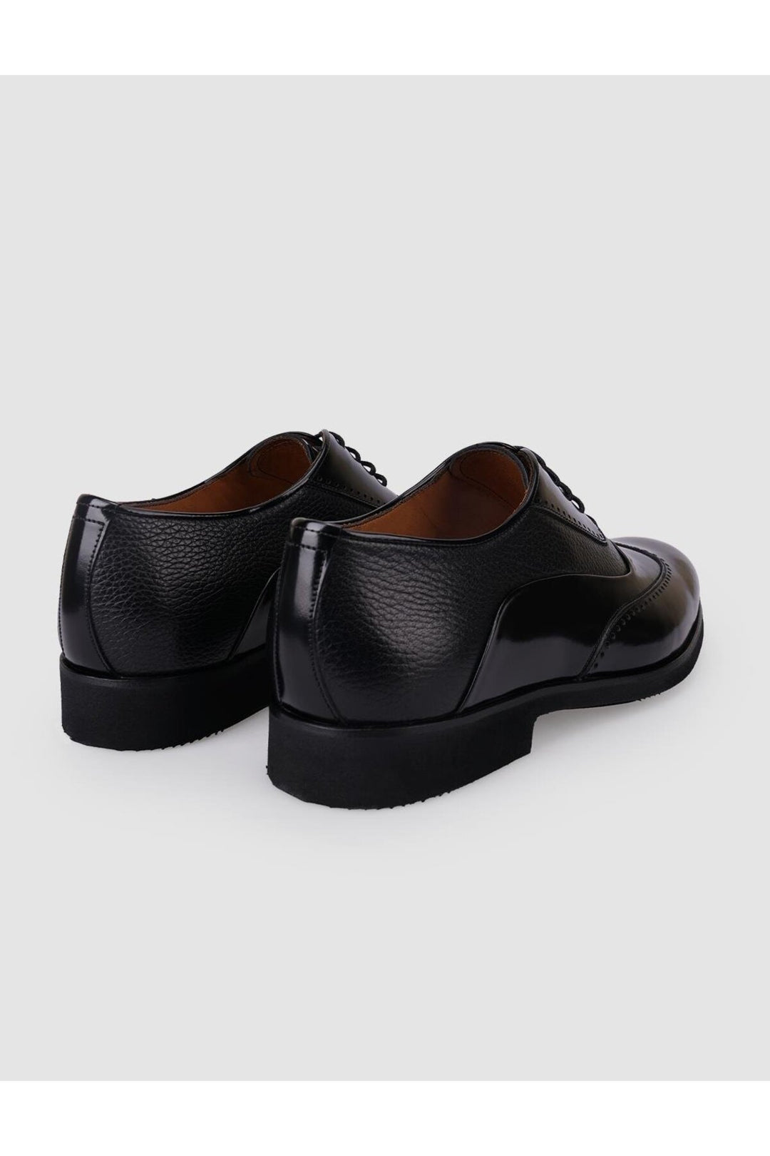 Cabani Shoes Chaussures classiques pour hommes en cuir véritable noir à lacets ouverts 100% - Multicolore